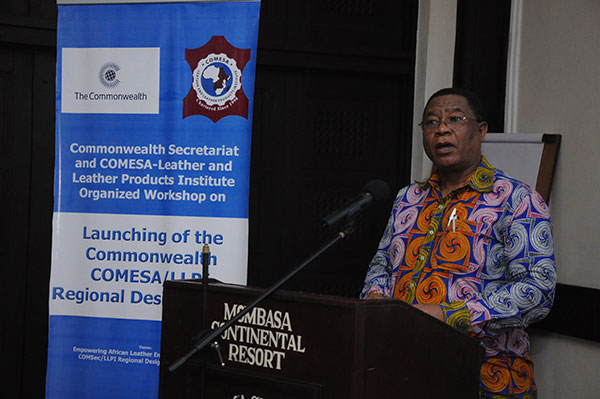 Mr. S. Ngwegna, Secretary General of COMESA, Making an Opening Remark During the Launching Event